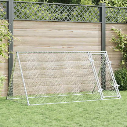 vidaXL Chicken Cage Silver 200x105x91 cm Galvanised Steel 1
