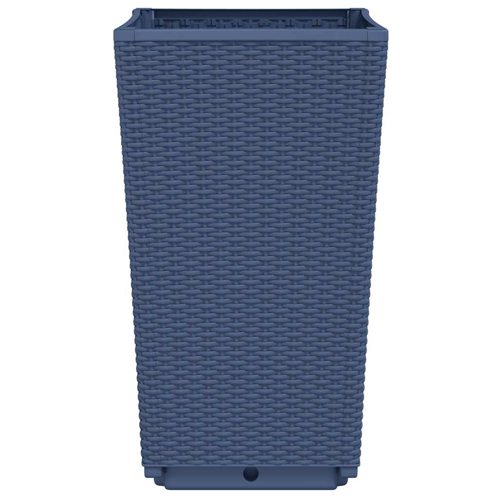 vidaXL Garden Planters 2 pcs Blue Grey 32.5x32.5x57 cm PP 5