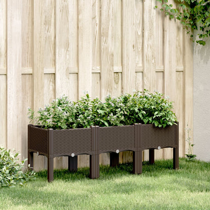 vidaXL Garden Planter with Legs PP Depth 40 cm