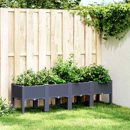 vidaXL Garden Planter with Legs PP Depth 40 cm