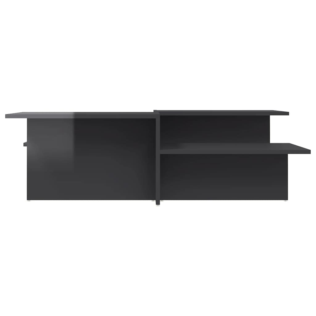 vidaXL Coffee Tables 2 pcs High Gloss Grey Engineered Wood 4