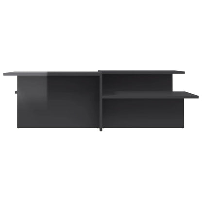 vidaXL Coffee Tables 2 pcs High Gloss Grey Engineered Wood 4