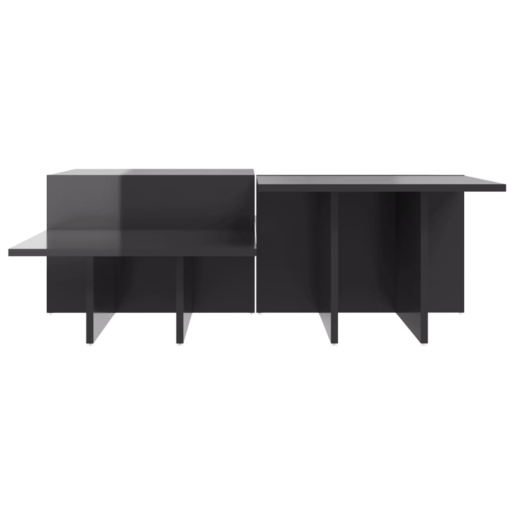 vidaXL Coffee Tables 2 pcs High Gloss Grey Engineered Wood 5