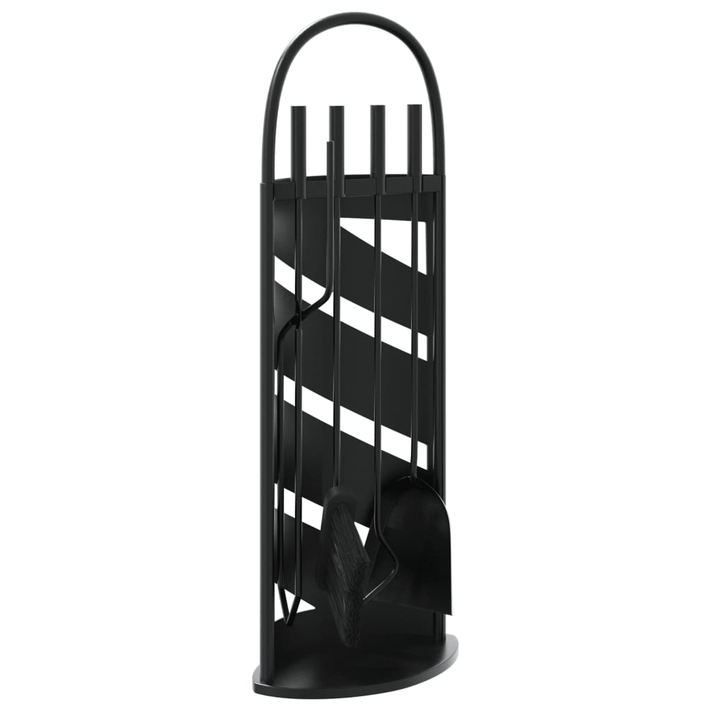 vidaXL 5 Piece Fireplace Tool Set 23x15x66 cm Steel 2