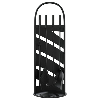 vidaXL 5 Piece Fireplace Tool Set 23x15x66 cm Steel 4
