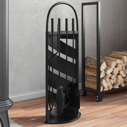 vidaXL 5 Piece Fireplace Tool Set 23x15x66 cm Steel 1