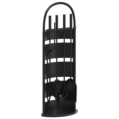 vidaXL 5 Piece Fireplace Tool Set 23x15x66 cm Steel 2