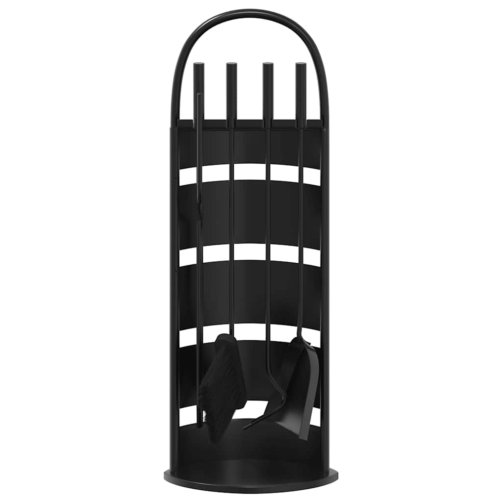 vidaXL 5 Piece Fireplace Tool Set 23x15x66 cm Steel 3