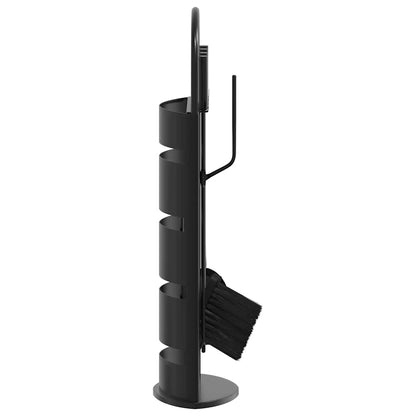 vidaXL 5 Piece Fireplace Tool Set 23x15x66 cm Steel 4