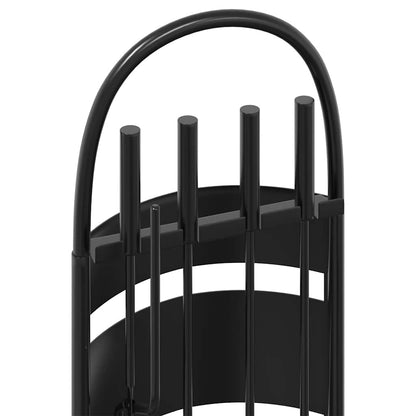 vidaXL 5 Piece Fireplace Tool Set 23x15x66 cm Steel 6