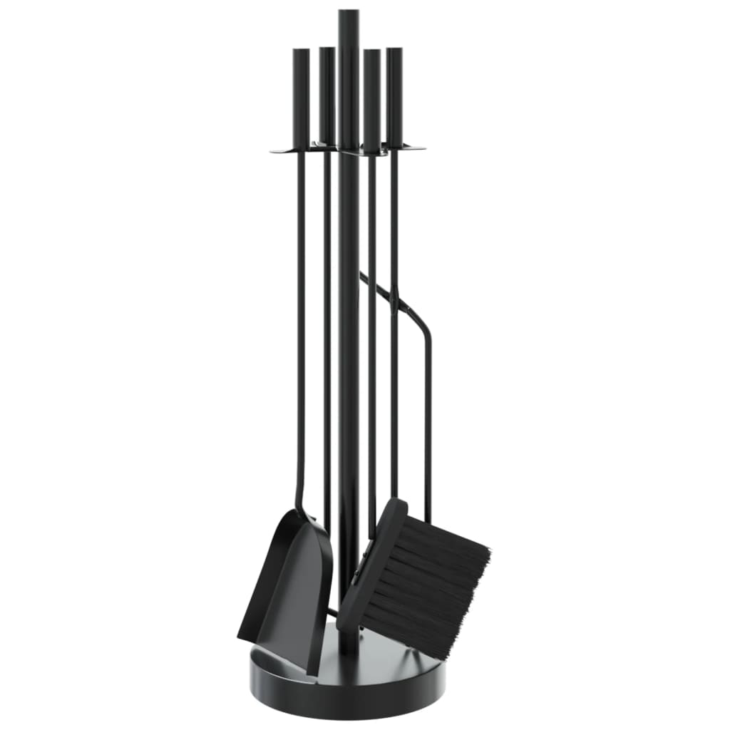 vidaXL 5 Piece Fireplace Tool Set 18x66 cm Steel 2