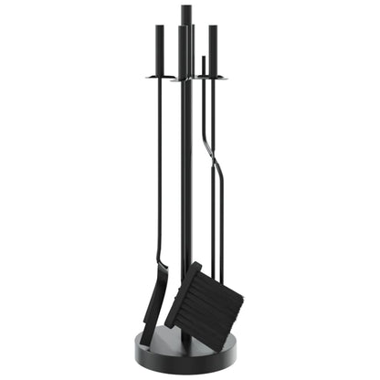vidaXL 5 Piece Fireplace Tool Set 18x66 cm Steel 4