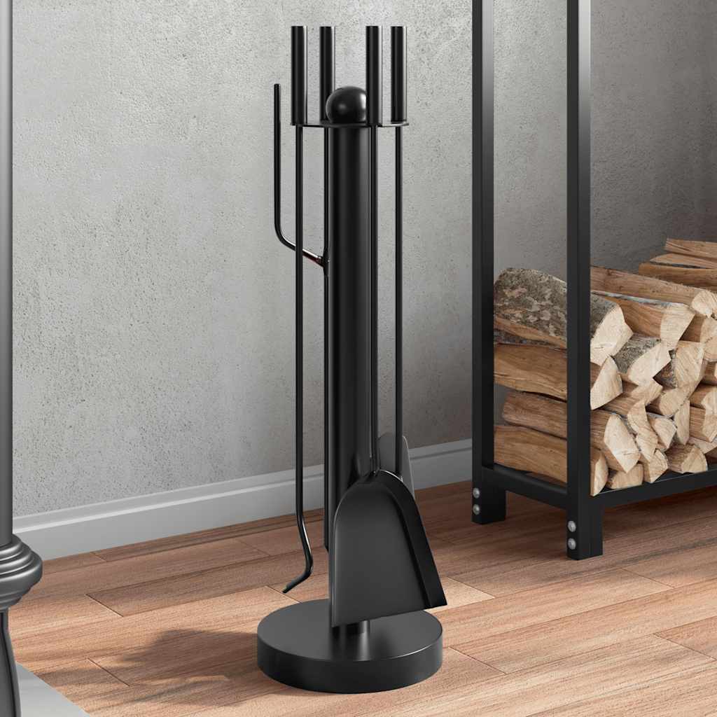vidaXL 5 Piece Fireplace Tool Set 18x56 cm Steel 1