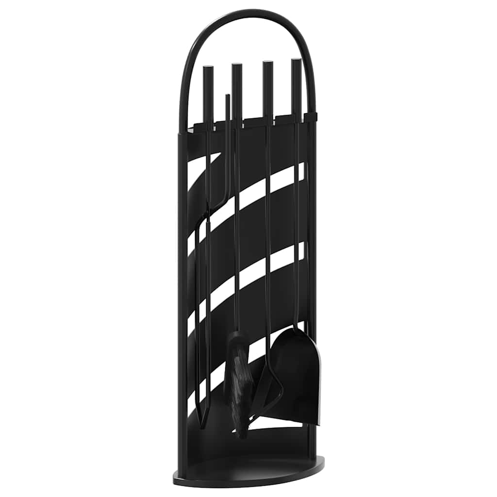 vidaXL 5 Piece Fireplace Tool Set 23x15x66 cm Steel 2