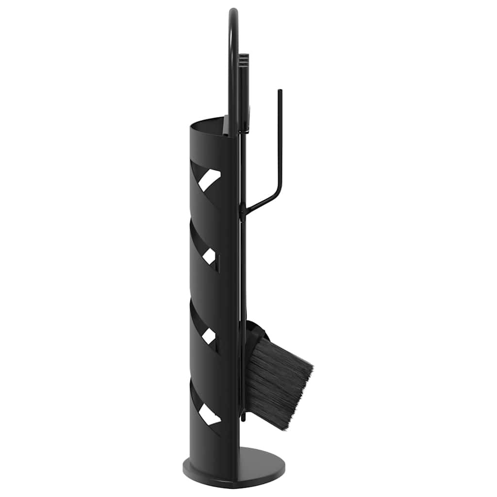 vidaXL 5 Piece Fireplace Tool Set 23x15x66 cm Steel 4