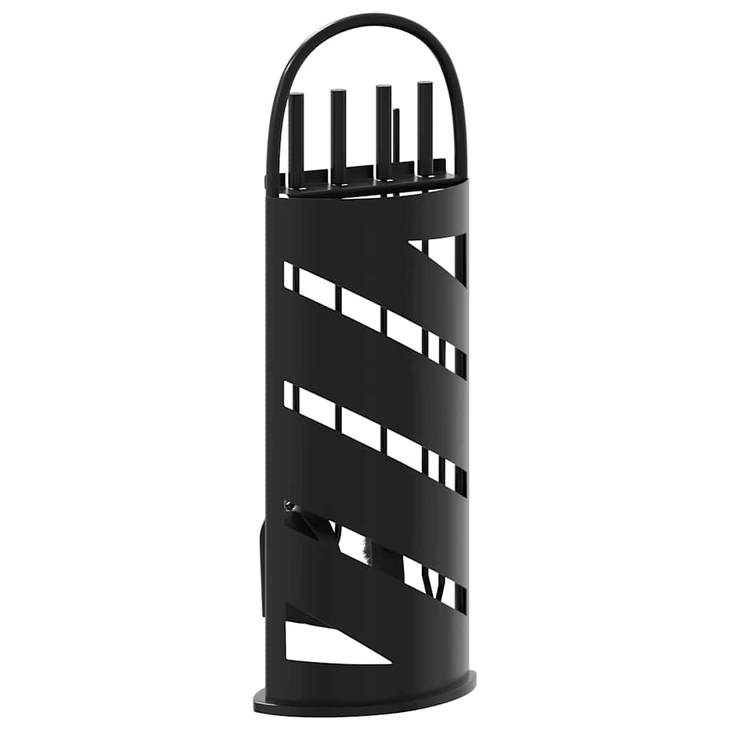 vidaXL 5 Piece Fireplace Tool Set 23x15x66 cm Steel 5
