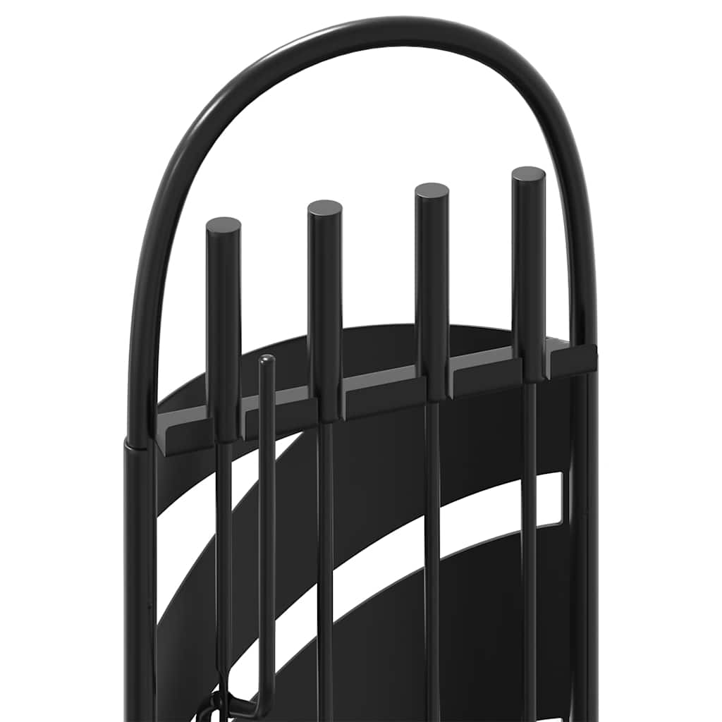 vidaXL 5 Piece Fireplace Tool Set 23x15x66 cm Steel 6
