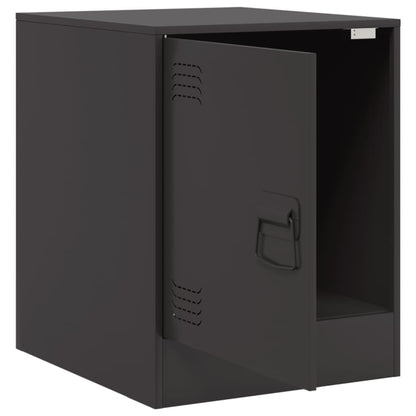 vidaXL Bedside Cabinets 2pcs Black 34.5x39x44 cm Steel 6