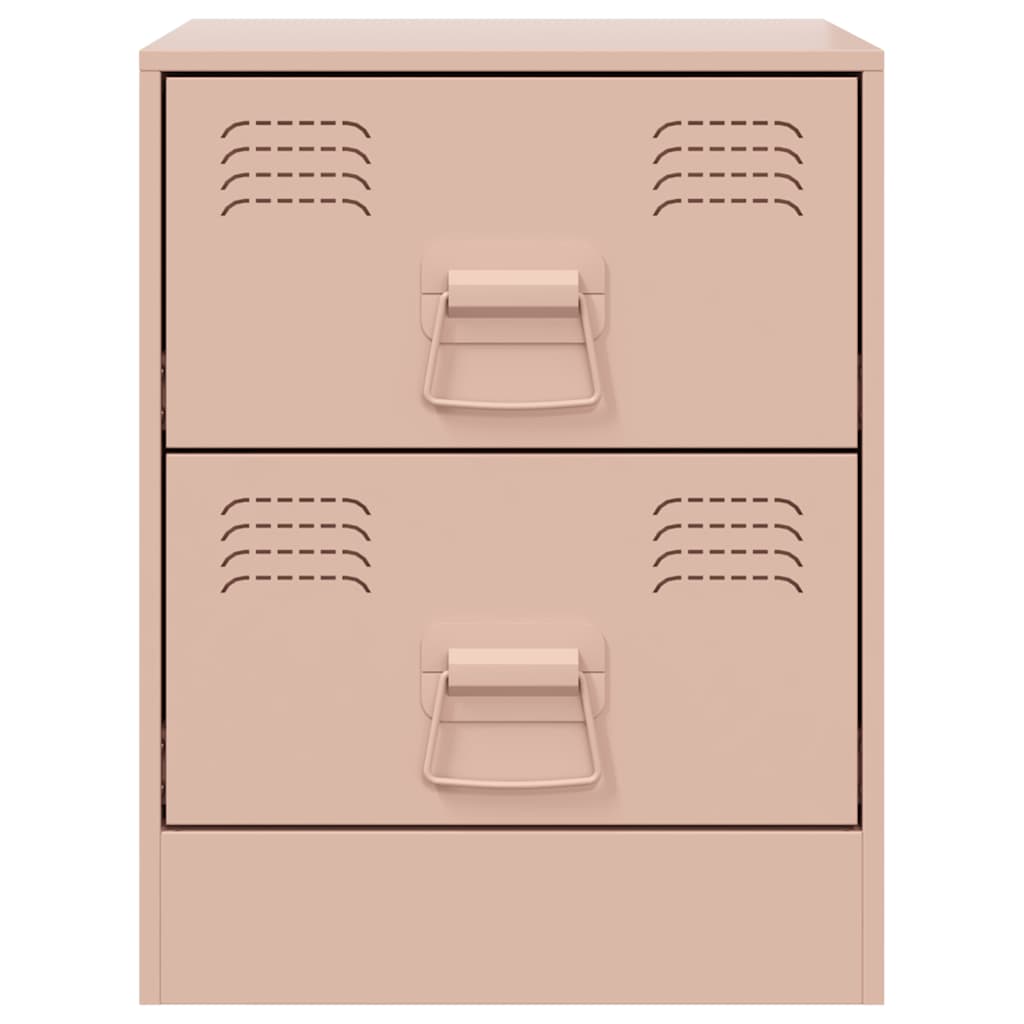 vidaXL Bedside Cabinets 2 pcs Pink 34.5x39x44 cm Steel 5