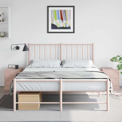 vidaXL Bedside Cabinets 2 pcs Pink 34.5x39x44 cm Steel 1