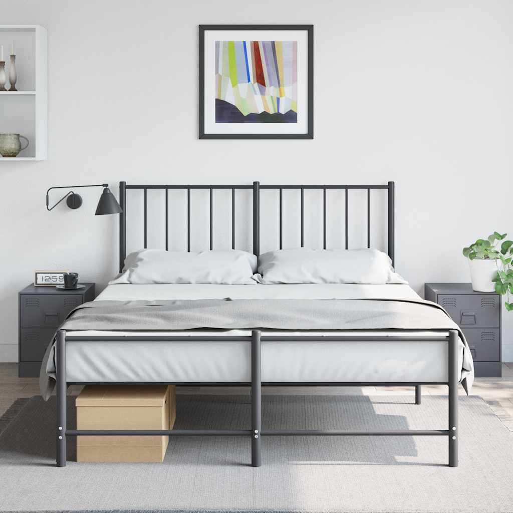 vidaXL Bedside Cabinets 2 pcs Anthracite 34.5x39x44 cm Steel 1