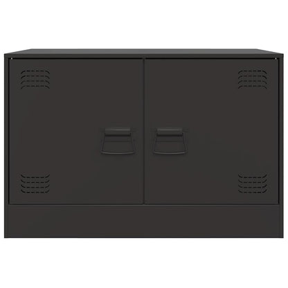 vidaXL TV Cabinets 2pcs Black 67x39x44 cm Steel 6