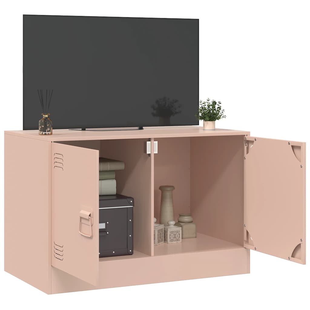 vidaXL TV Cabinet Pink 67x39x44 cm Steel 3