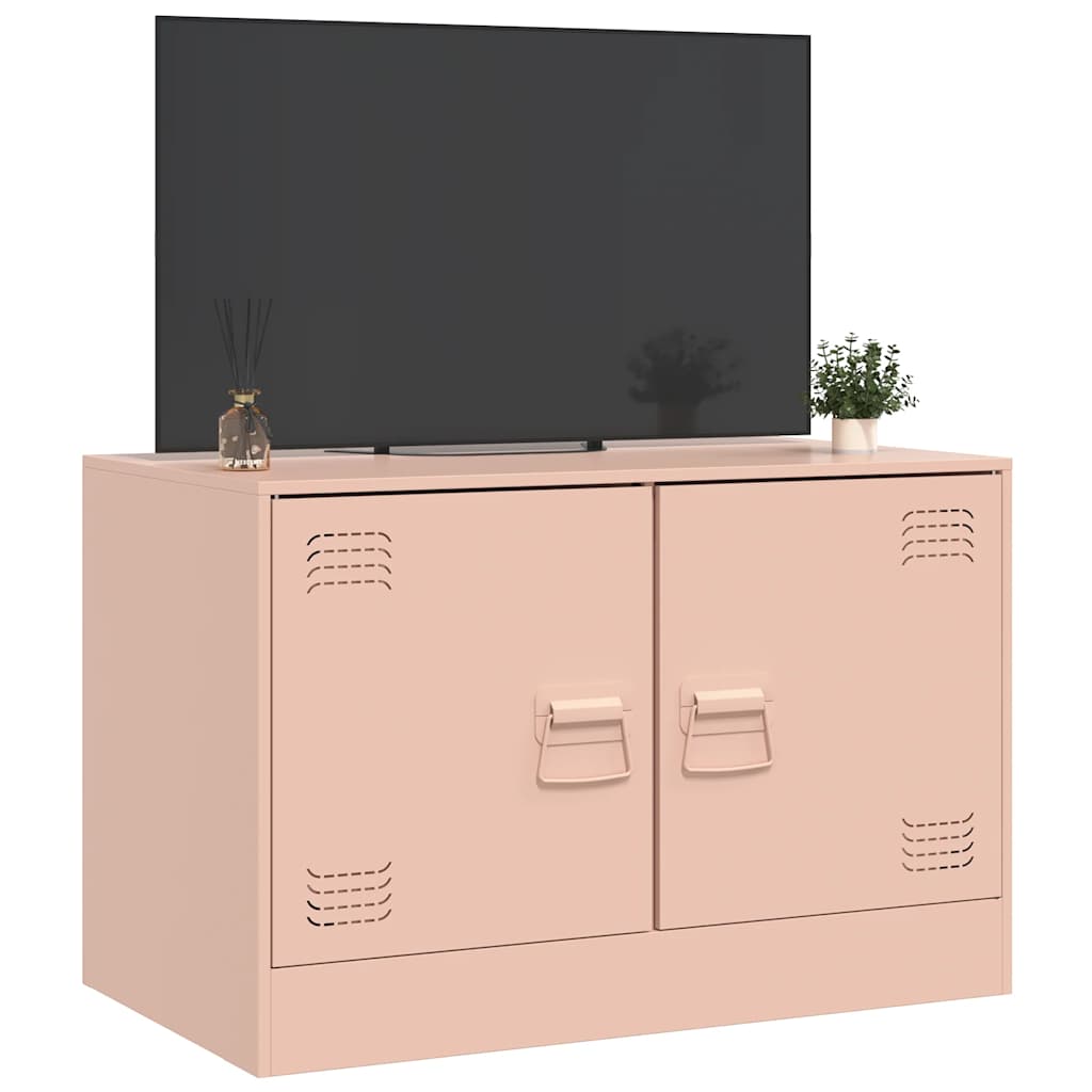 vidaXL TV Cabinet Pink 67x39x44 cm Steel 4