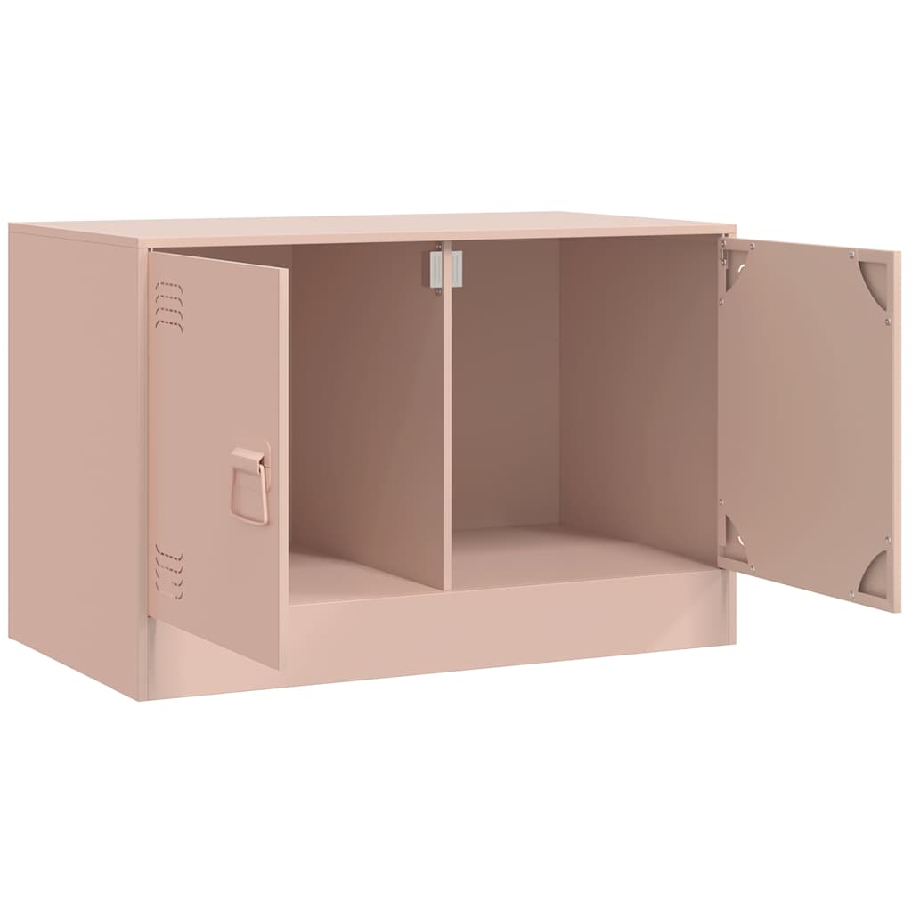 vidaXL TV Cabinet Pink 67x39x44 cm Steel 6