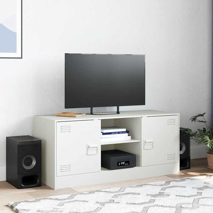 vidaXL TV Cabinet White 99x39x44 cm Steel 3