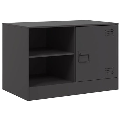 vidaXL TV Cabinet Black 67x39x44 cm Steel 2