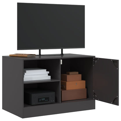 vidaXL TV Cabinet Black 67x39x44 cm Steel 5