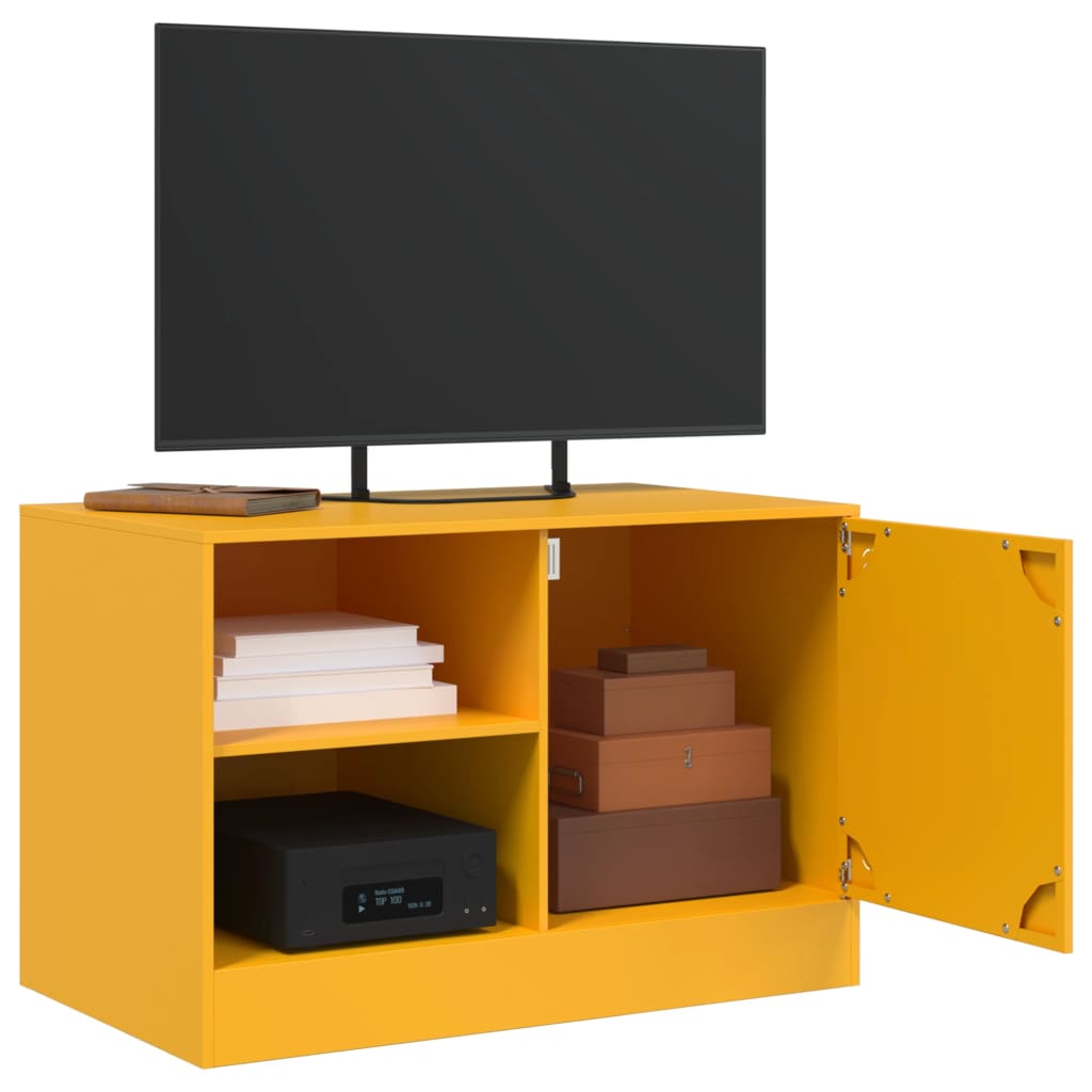 vidaXL TV Cabinet Mustard Yellow 67x39x44 cm Steel 5