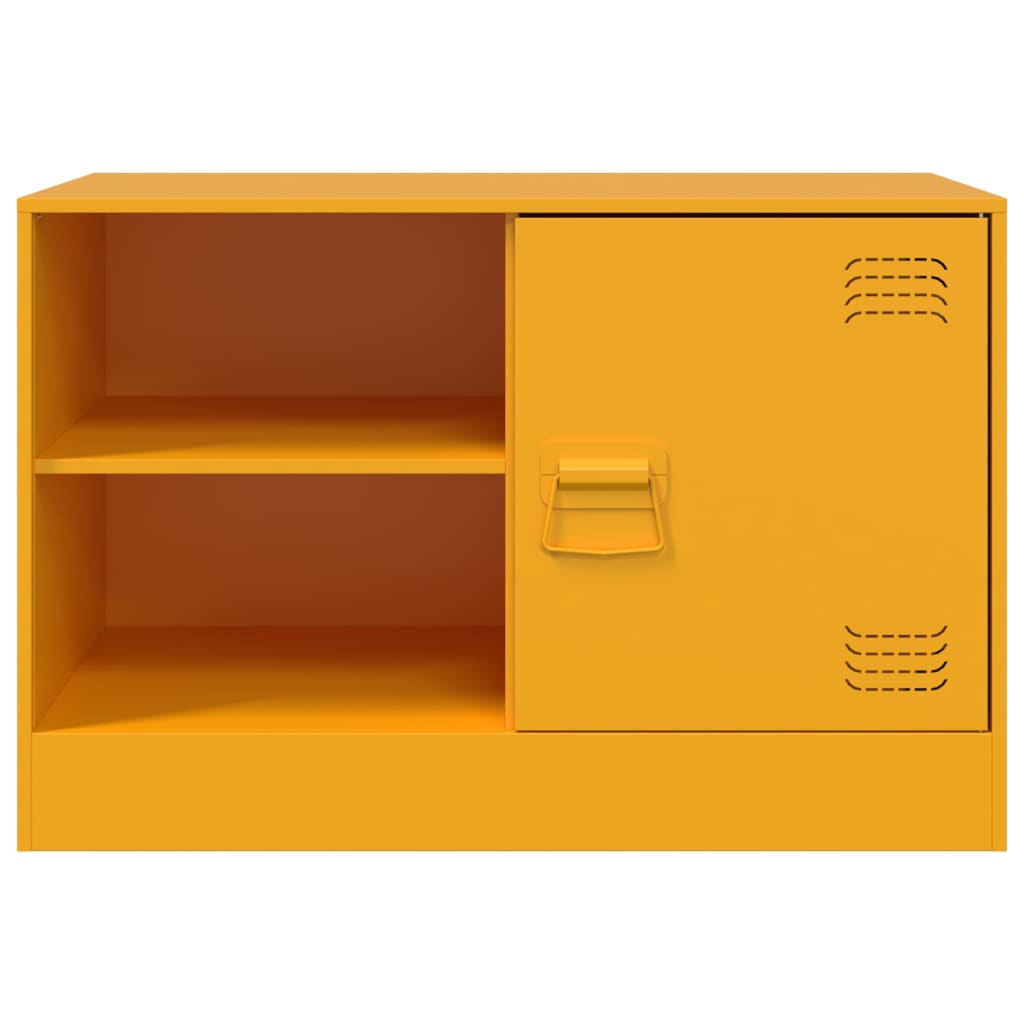 vidaXL TV Cabinet Mustard Yellow 67x39x44 cm Steel 6