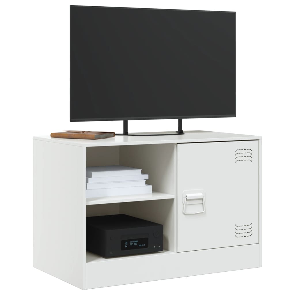 vidaXL TV Cabinets 2 pcs White 67x39x44 cm Steel 3