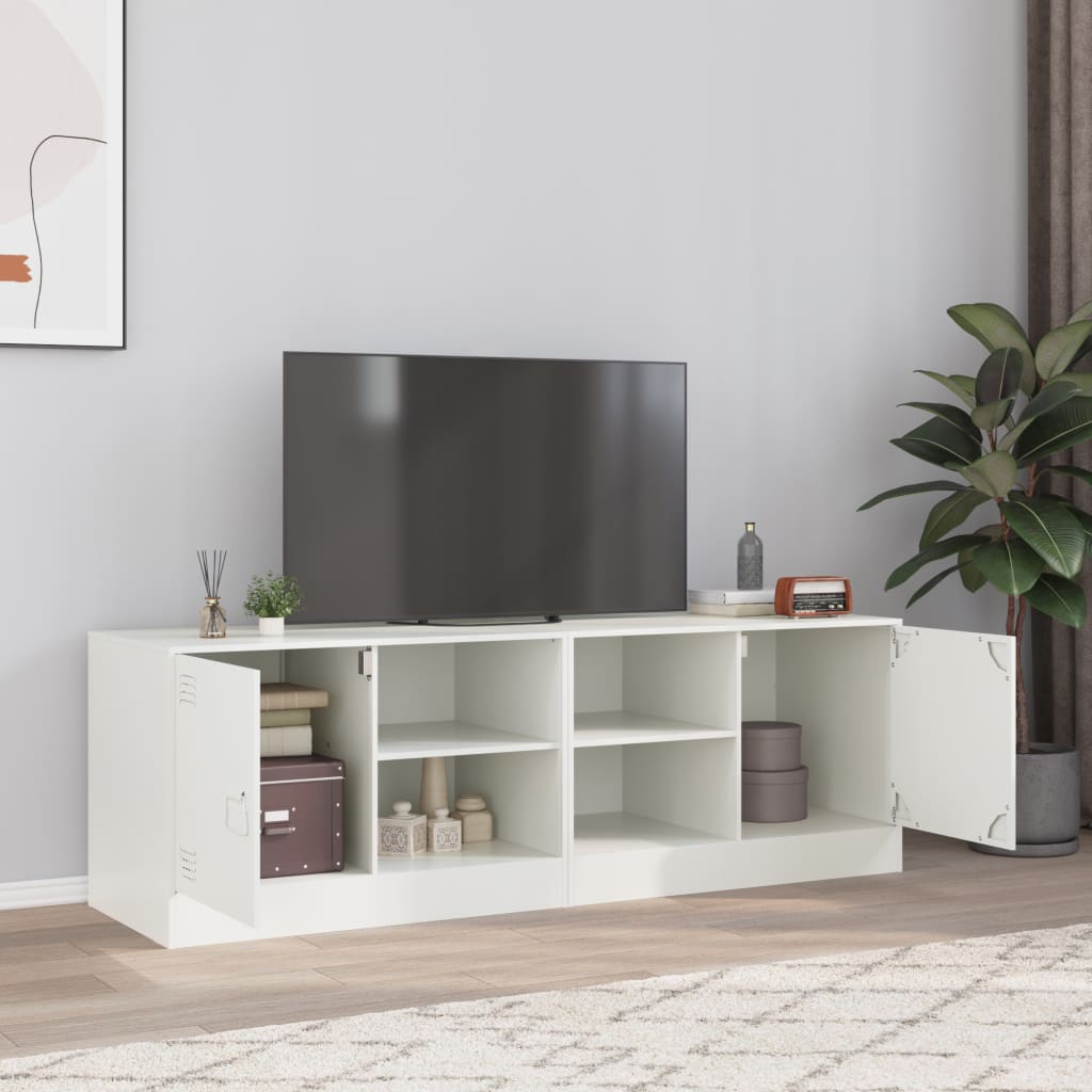 vidaXL TV Cabinets 2 pcs White 67x39x44 cm Steel 1