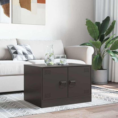 vidaXL Coffee Table Black 67x50x44 cm Steel 3