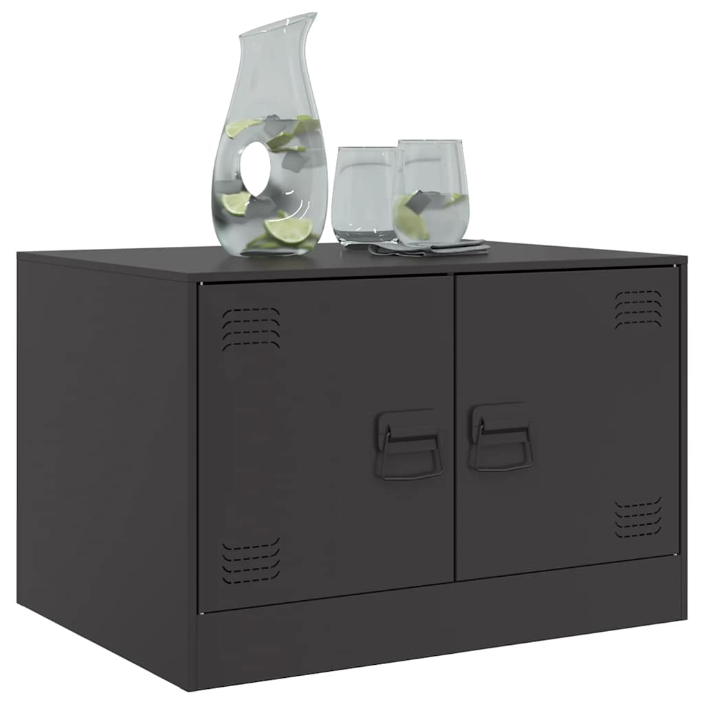 vidaXL Coffee Table Black 67x50x44 cm Steel 4