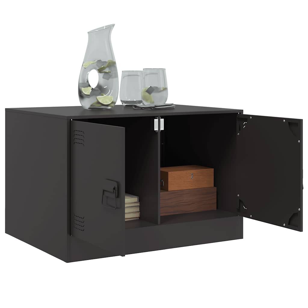 vidaXL Coffee Table Black 67x50x44 cm Steel 5