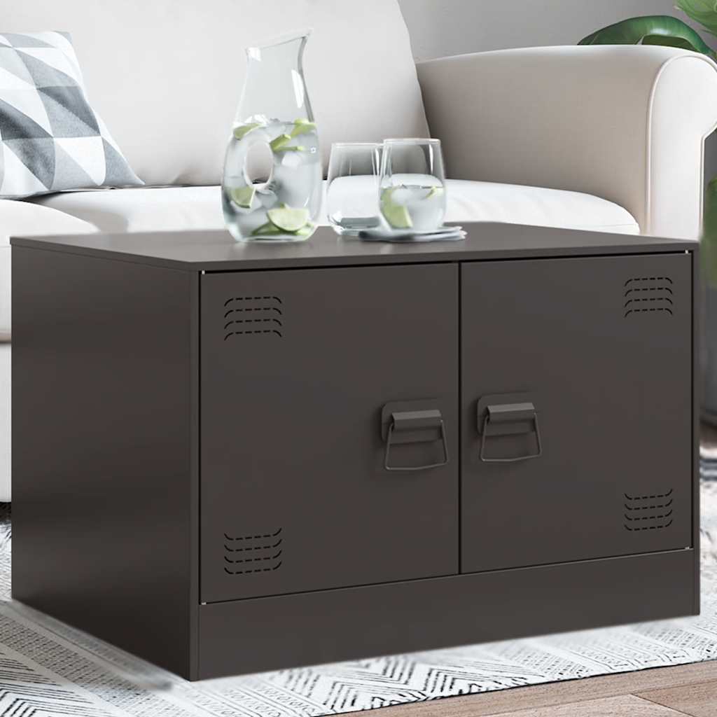 vidaXL Coffee Table Black 67x50x44 cm Steel 1