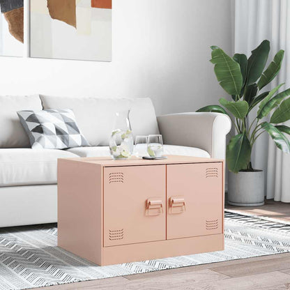 vidaXL Coffee Table Pink 67x50x44 cm Steel 3