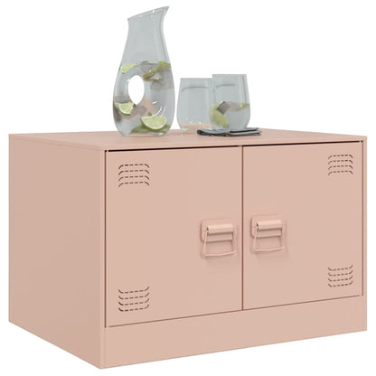 vidaXL Coffee Table Pink 67x50x44 cm Steel 4