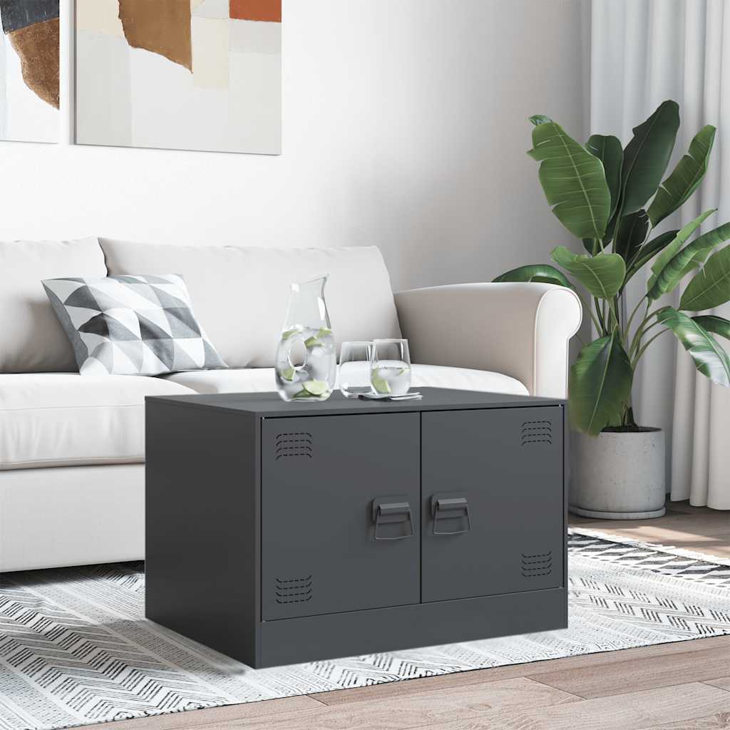 vidaXL Coffee Table Anthracite 67x50x44 cm Steel 3