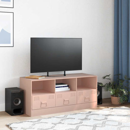 vidaXL TV Cabinet Pink 99x39x44 cm Steel 3