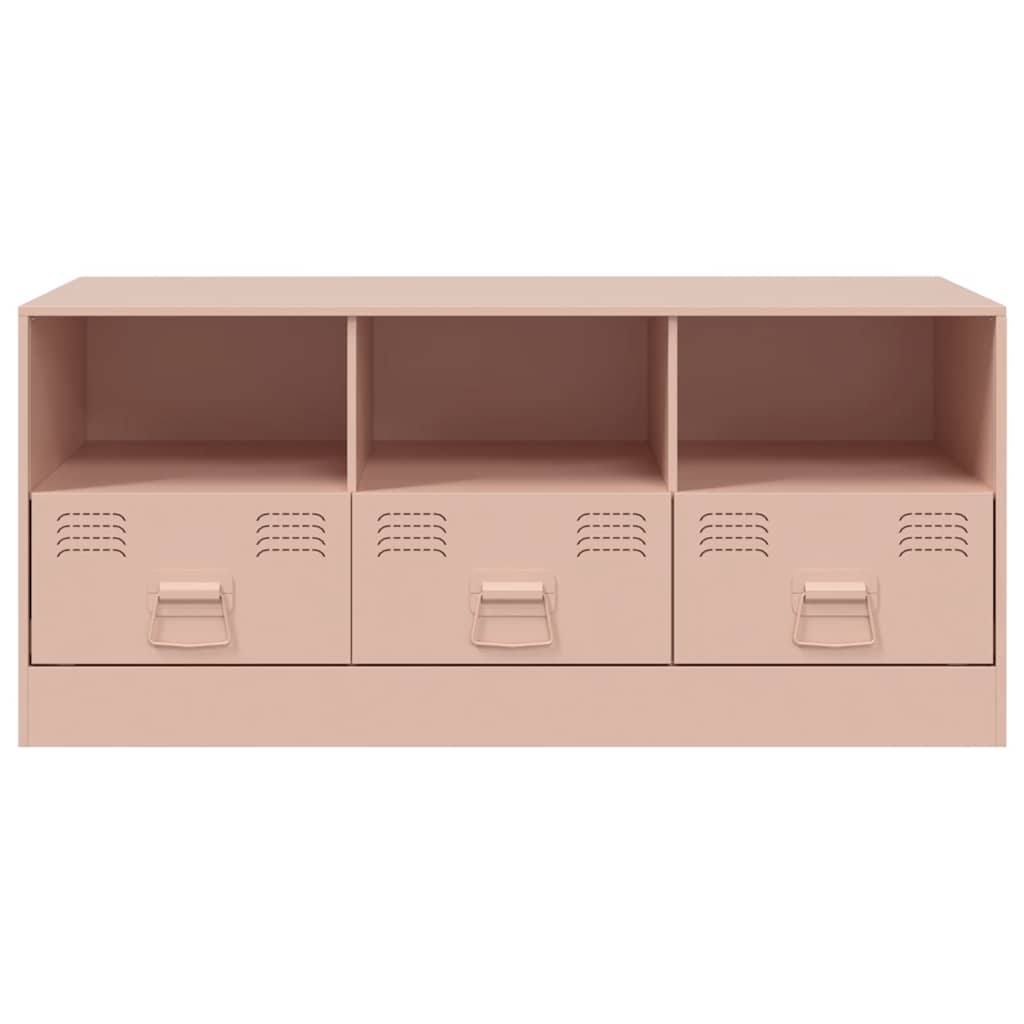 vidaXL TV Cabinet Pink 99x39x44 cm Steel 6