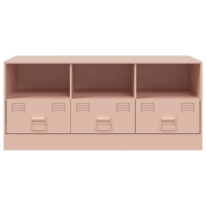 vidaXL TV Cabinet Pink 99x39x44 cm Steel 6
