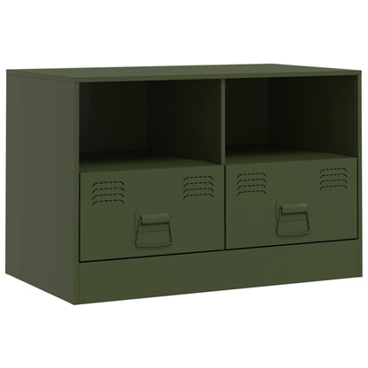 vidaXL TV Cabinet Olive Green 67x39x44 cm Steel 2