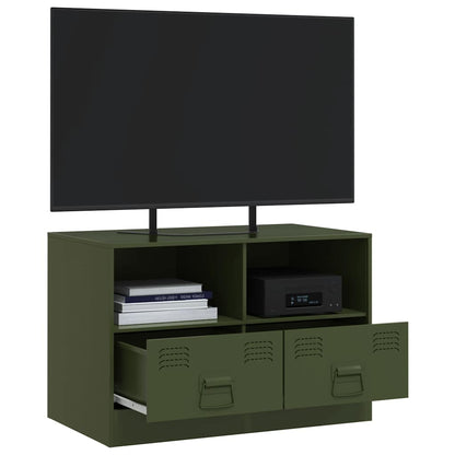 vidaXL TV Cabinet Olive Green 67x39x44 cm Steel 5