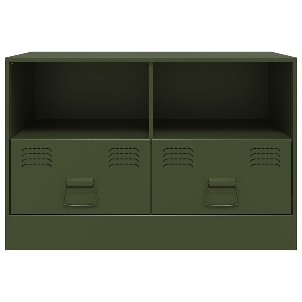 vidaXL TV Cabinet Olive Green 67x39x44 cm Steel 6