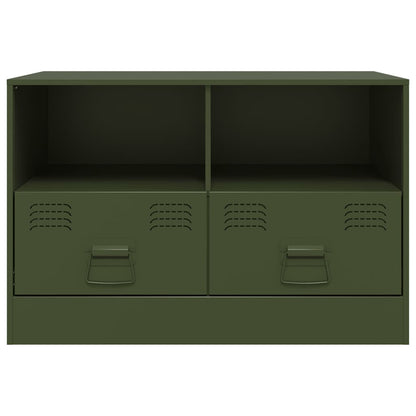 vidaXL TV Cabinet Olive Green 67x39x44 cm Steel 6